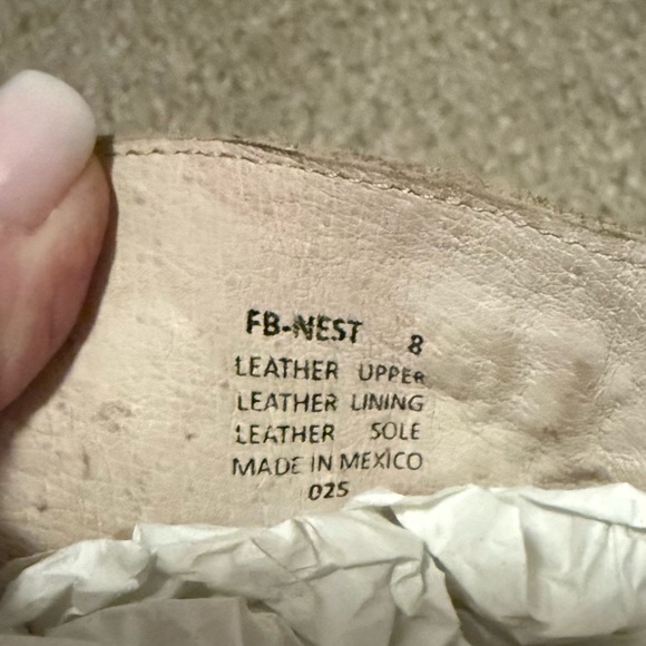 SPECIAL$90+ s/h 5/1 Freebird Nest Leather Strappy Block Heel Brown & Beige Shoes - Picture 5 of 10